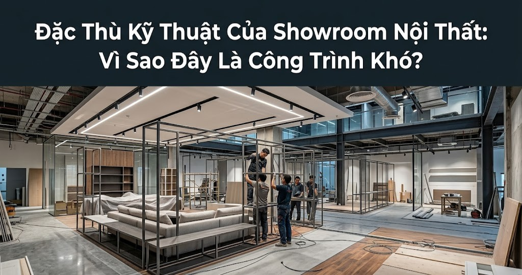 Case Study Showroom Nội Thất Cao Cấp: Thi Công Đồng Bộ Gói MEP Và PCCC 2026 1 Hình ảnh minh họa - Đặc thù kỹ thuật của showroom nội thất - 5