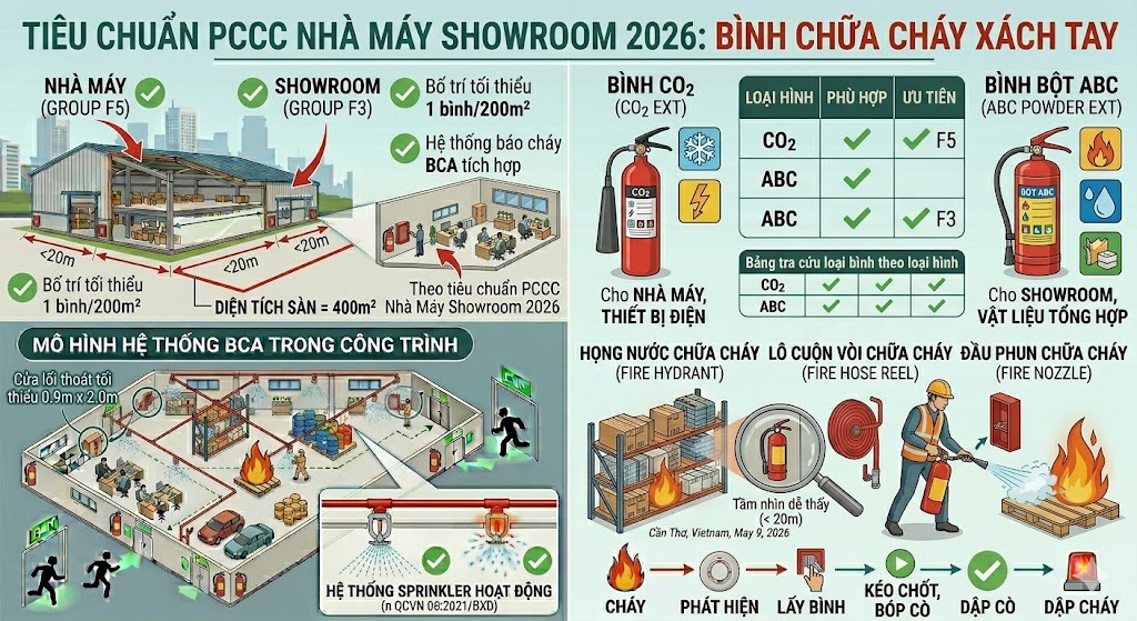 Phòng Cháy Chữa Cháy Theo Tiêu Chuẩn PCCC Nhà Máy Showroom 2026 Nhà Thầu Cần Biết 5 Hình ảnh minh họa - Bình chữa cháy xách tay - 56