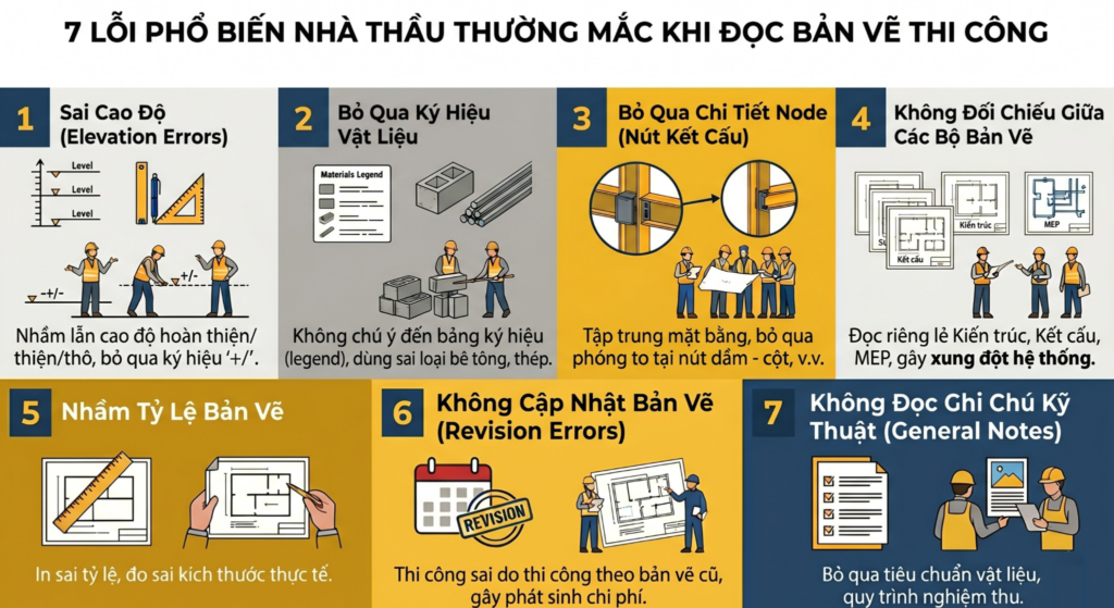 Đọc bản vẽ thi công kỹ thuật: 7 lỗi phổ biến nhà thầu thường mắc và cách Dũng Phát tránh 1 image 2