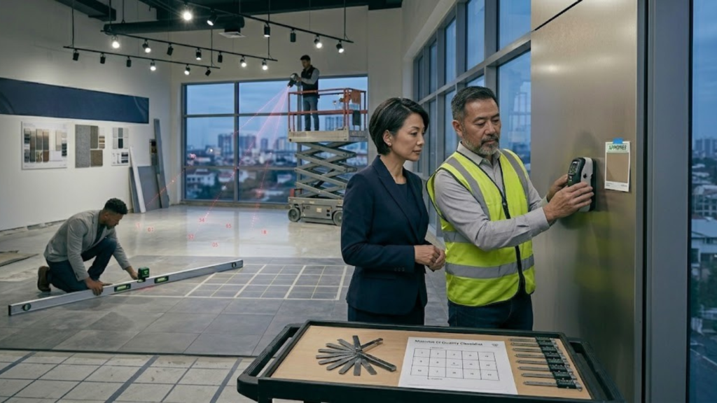 Case Study Thi Công Showroom Hyundai Cần Thơ – Tiêu Chuẩn & Thực Tế Thi Công 2026 7 Hình ảnh minh họa - Kiểm soát chất lượng theo CI manual - 8