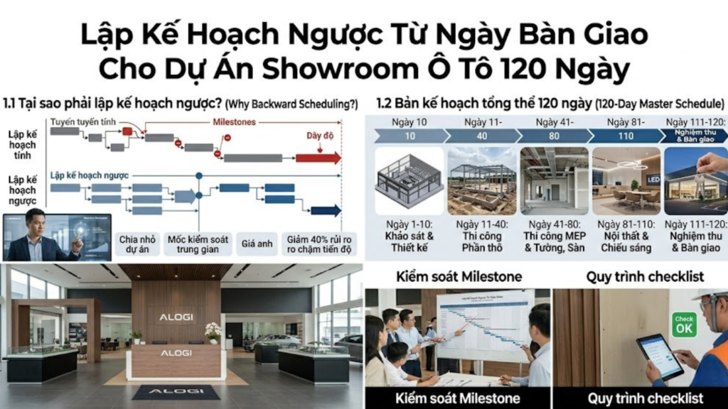 Tiến Độ Thi Công Showroom 120 Ngày – Từ Bản Vẽ Thiết Kế Đến Bàn Giao 1 Hình ảnh minh họa - Lập kế hoạch - 9