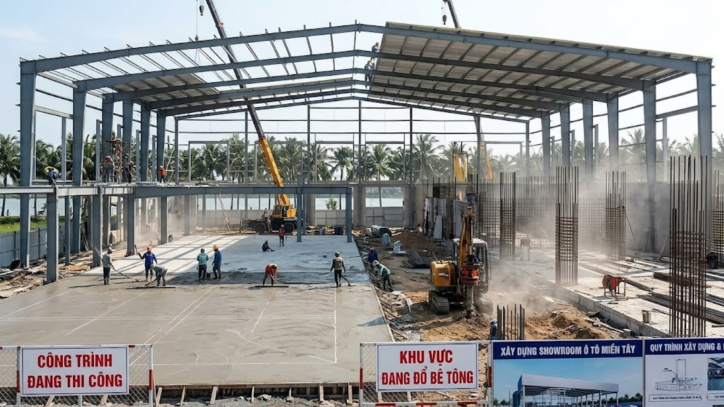 Phân Tích Chi Phí Đầu Tư Showroom Ô Tô 1500m2 Miền Tây: Tổng Ngân Sách Thực Tế 2 Hình ảnh minh họa khi thi công - 7