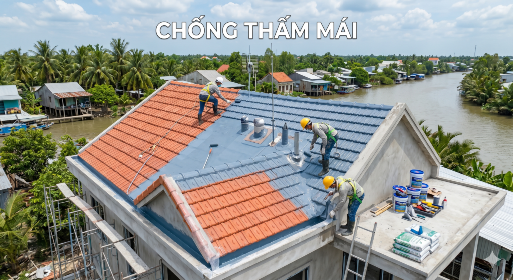 Kỹ Thuật Chống Thấm Công Trình Miền Tây Tại Vùng Ngập Lũ – Tiêu Chuẩn Và Vật Liệu 2026 1 Hình ảnh minh họa chống thấm mái - 2