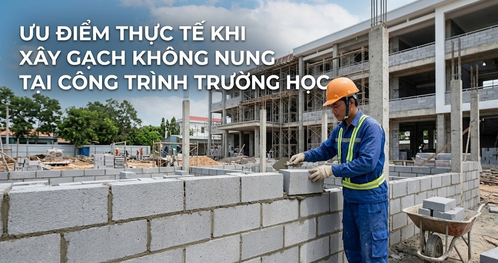 Xây Gạch Không Nung Trường Học: Đánh Giá Thực Tế Tại Công Trình Tư Thục Cần Thơ 2026 2 Hình ảnh minh họa - Ưu điểm khi xây gạch không nung - 9