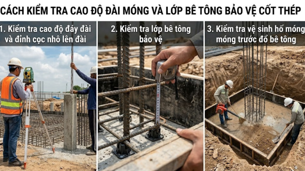 Cách giám sát cốt thép móng trên nền đất sụt lún vùng sông nước 2026 3 Hình ảnh minh họa - Cách kiểm tra độ dài móng và lớp bê tông bảo vệ cốt thép - 9