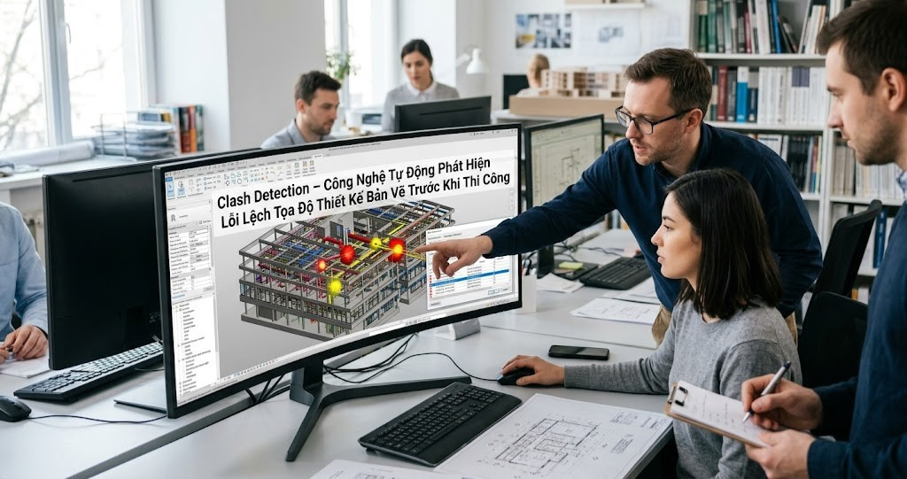 Khám Phá Lỗi Lệch Tọa Độ Thiết Kế Bản Vẽ: Nguyên Nhân Và Cách Xử Lý Hiệu Quả Bằng BIM 2026 3 Hình ảnh minh họa - Công nghệ tự động phát hiện lỗi - 3