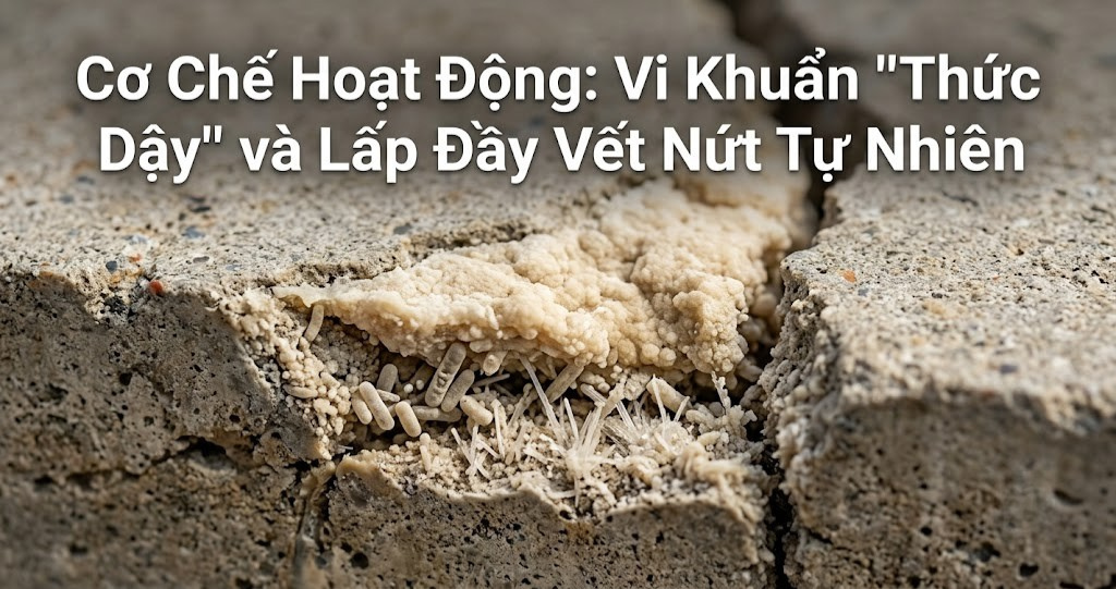 Bê Tông Tự Chữa Lành Công Trình (Self-Healing Concrete) và Khả Năng Ứng Dụng tại Công Trình Thủy Lợi, Nhà Xưởng ĐBSCL 2026 2 Hình ảnh minh họa - Cơ chế hoạt động - 4