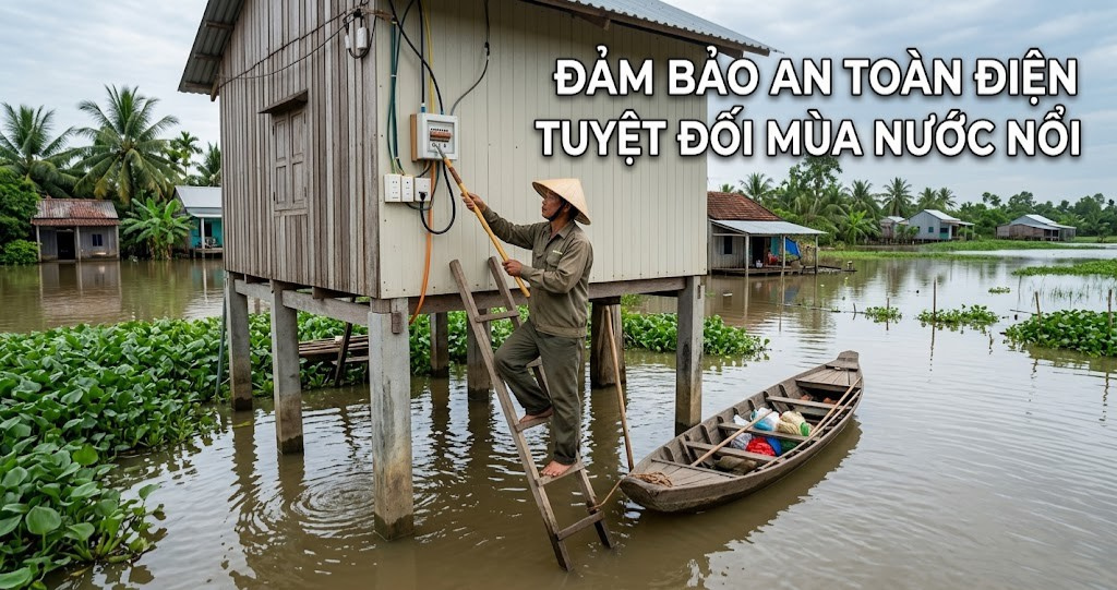 Checklist Chuẩn Bị Mặt Bằng Thi Công Mùa Triều Cường Miền Tây Rằm Tháng 8 Âm Lịch 5 Hình ảnh minh họa - Đảm bảo an toàn điện - 5