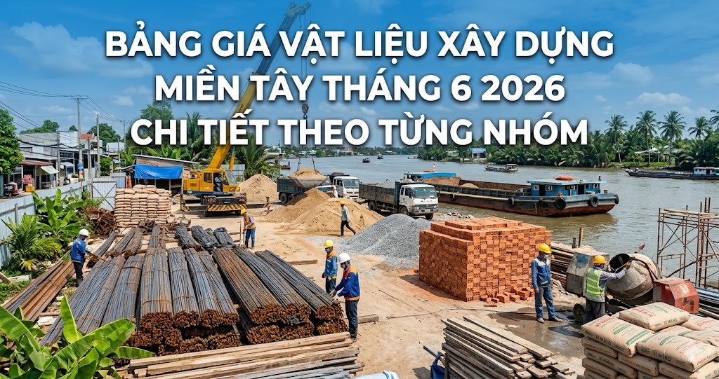 Báo Giá Vật Liệu Xây Dựng Miền Tây Tháng 6 2026: Biến Động Giá Cát San Lấp Và Thép Hình 2 Hình ảnh minh họa - Bảng giá vật liệu xây dựng - 5