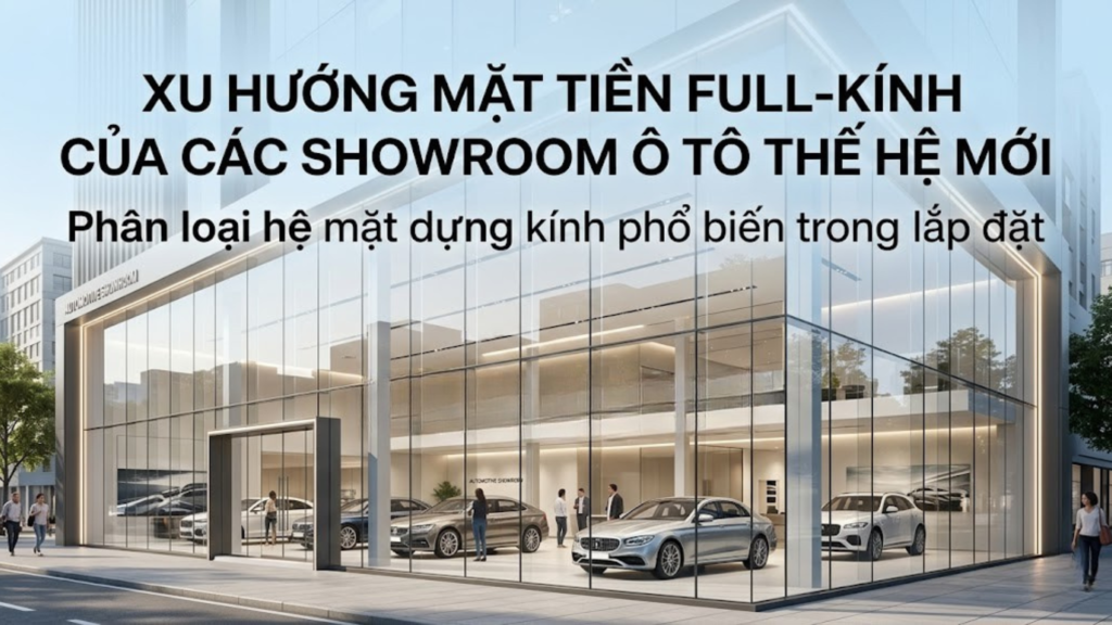 Quy Trình Lắp Đặt Kính Mặt Dựng Showroom Bằng Kính Cường Lực Khổ Lớn Cho Không Gian Hiện Đại 2026 1 Hình ảnh minh họa - Xu hướng mặt tiền full kính - 8