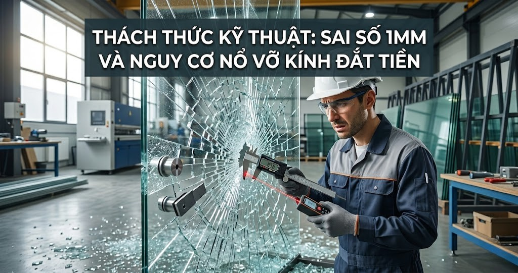 Case Study Thi Công Showroom Hyundai Cần Thơ: Giải Pháp Vách Kính Uốn Cong Mặt Tiền 2026 2 Hình ảnh minh họa - Thách thức kỹ thuật