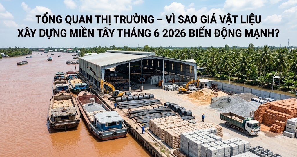 Báo Giá Vật Liệu Xây Dựng Miền Tây Tháng 6 2026: Biến Động Giá Cát San Lấp Và Thép Hình 1 Hình ảnh minh họa - Tổng quan thị trường - 5