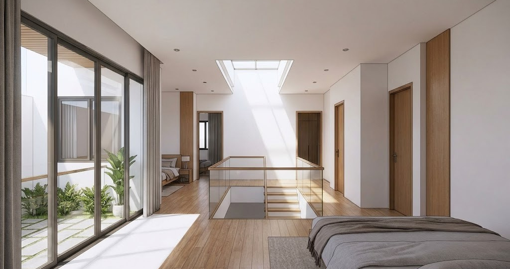 Case Study: Thi công biệt thự song lập Cần Thơ 2 tầng 150m² tại quận Ninh Kiều – Giải pháp tối ưu không gian 3 Hình ảnh minh họa biệt thự song lập - 3 - 6