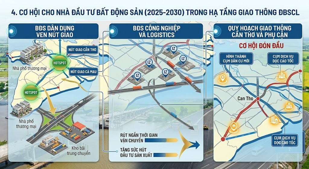 Case Study: Đầu Tư Hạ Tầng Giao Thông ĐBSCL 2025-2030 – Tác Động Đến Thị Trường Bất Động Sản 3 Hình ảnh minh họa - Cơ hội cho nhà đầu tư bất động sản - 5