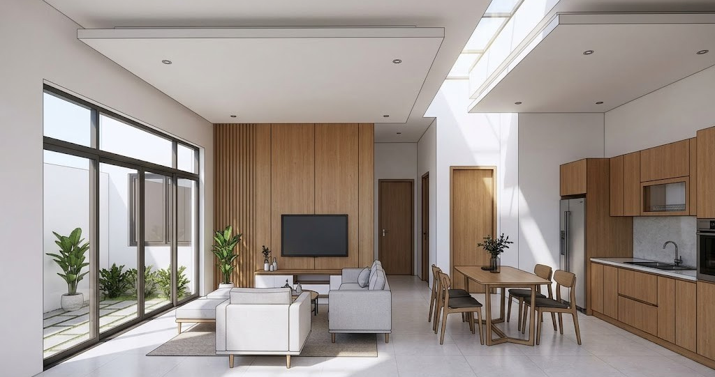 Case Study: Thi công biệt thự song lập Cần Thơ 2 tầng 150m² tại quận Ninh Kiều – Giải pháp tối ưu không gian 2 Hình ảnh minh họa biệt thự song lập - 2 - 6