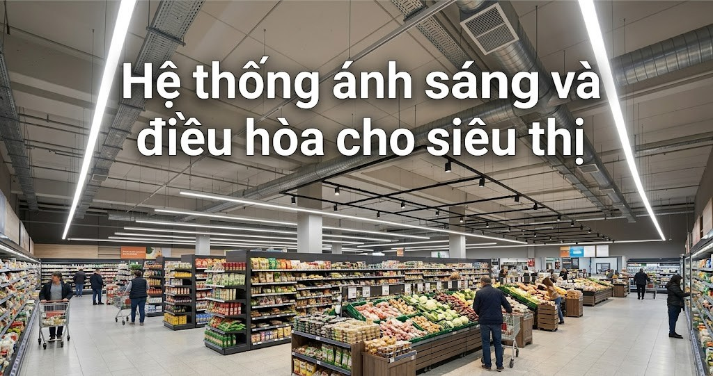Thiết kế siêu thị mini Cần Thơ – Xu hướng bán lẻ hiện đại vùng ĐBSCL 3 Hình ảnh minh họa - Hệ thống ánh sáng và điều hòa - 9